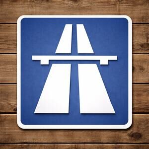 Autobahn Road Sign German Highway Marker Travel Road Plaque